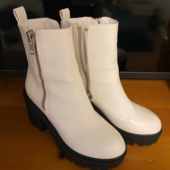 UO Zip Up Platform Boot Chunky Heel - Picture 3 of 9